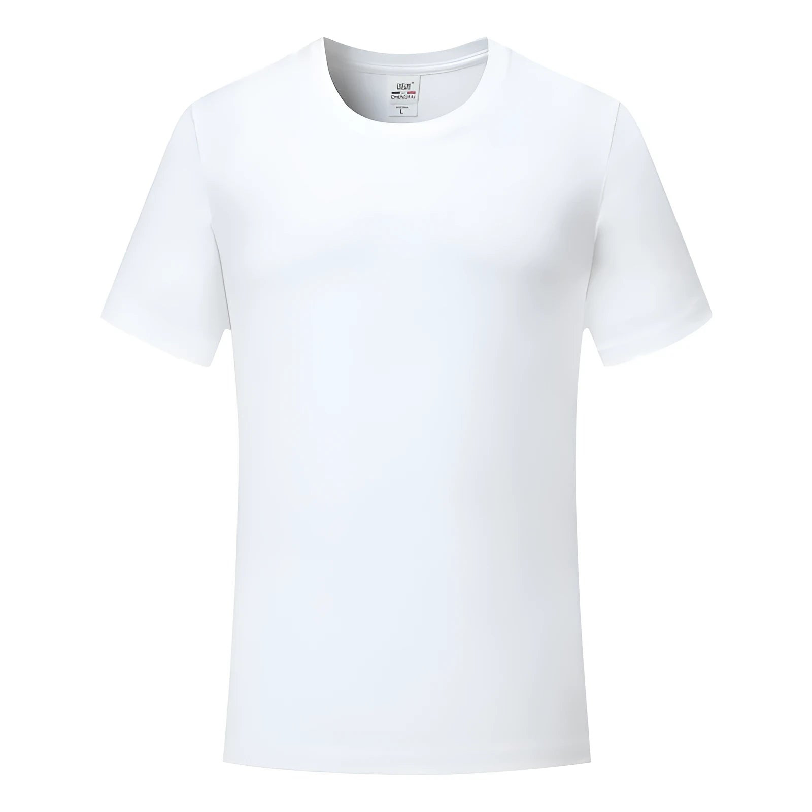 A loose-fitting, solid colour cotton jumpsuit with short sleeves and a round neck, shown on a hanger.