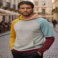3D digital printing animal print men's hoodie in picture colour, loose fit, polyester fabric, front view