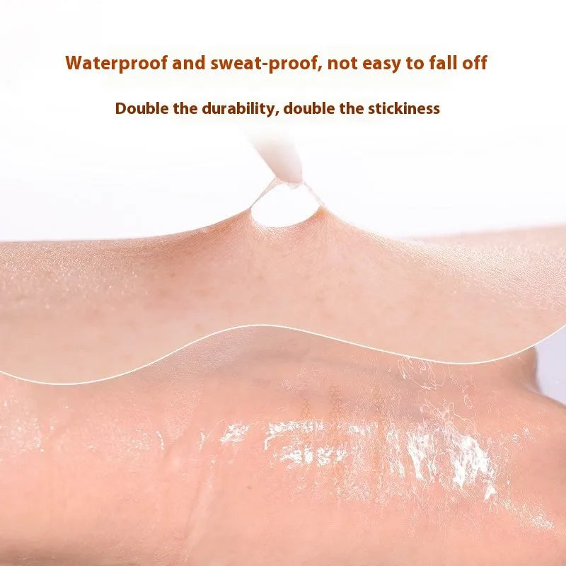 Roll of lace double eyelid stickers showing traceless adhesive patches.