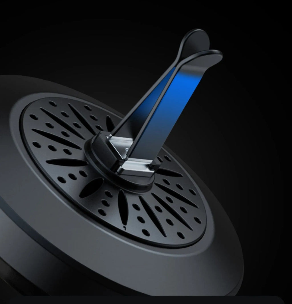 3D RGB car atmosphere light with voice control and aromatherapy diffuser mounted in car vent