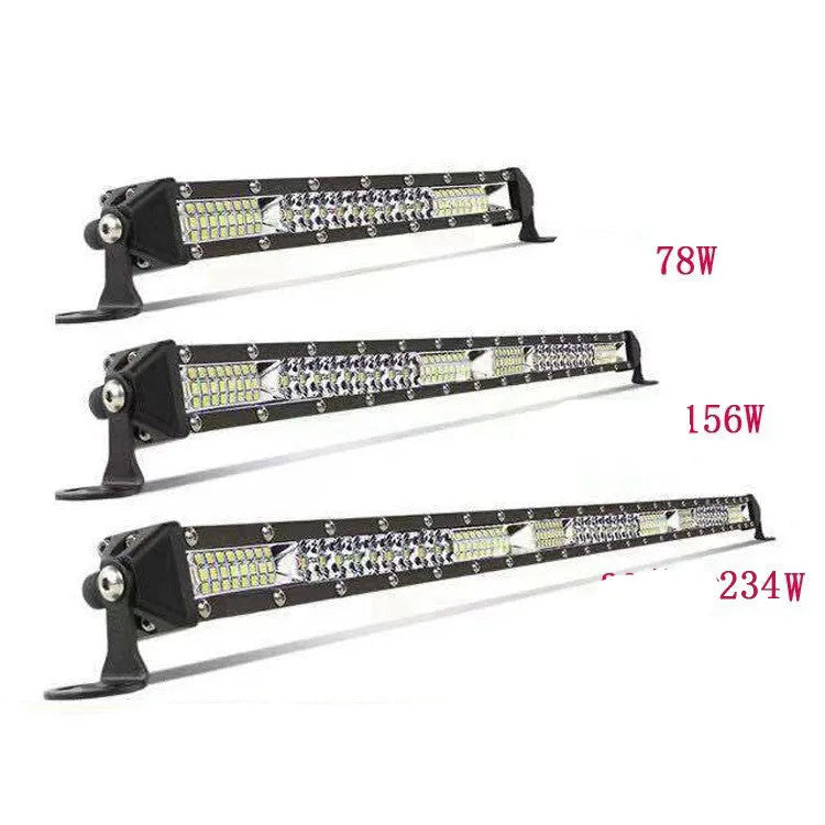 Ultra-thin single row white aluminium LED light bar for vehicle roof mounting