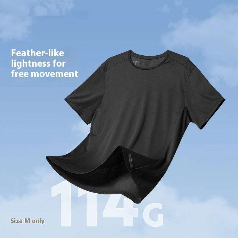 Men's quick-dry polyester running t-shirt in multiple colours and sizes for sports fitness