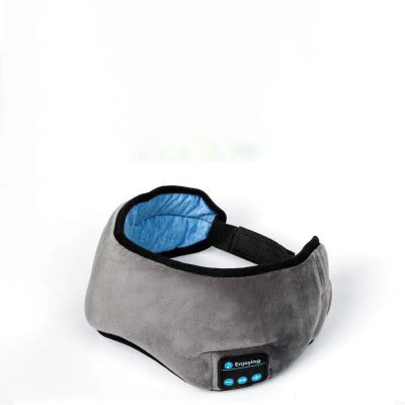 Wireless Bluetooth 5.0 sleeping eye mask with built-in earphones, grey or black velvet headband