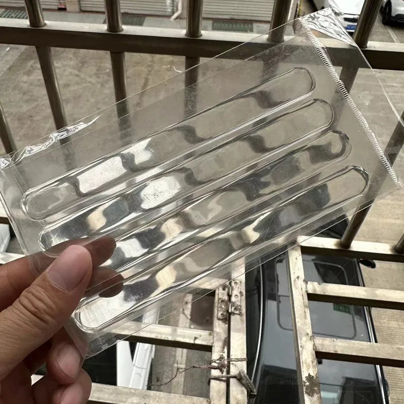 Transparent 3D vinyl car door handle bowl protector stickers, 4 piece set.