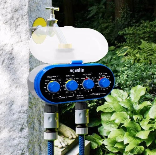 Dual timed intelligent irrigation automatic watering device with digital display