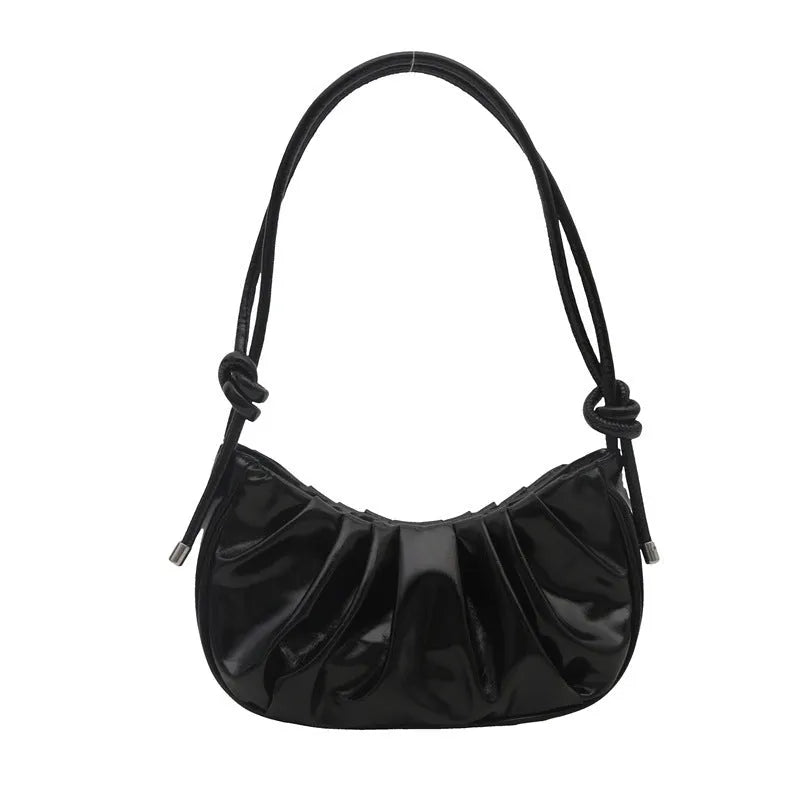 Korean style casual messenger bag in horizontal square shape with sandwich pockets and sewing thread detailing