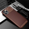 Black silicone iPhone case showing business style design on an iPhone 12 model