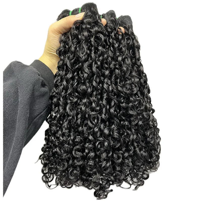 Front lace human hair wig in pissy 06 colour showing lengths from 10 to 24 inches.