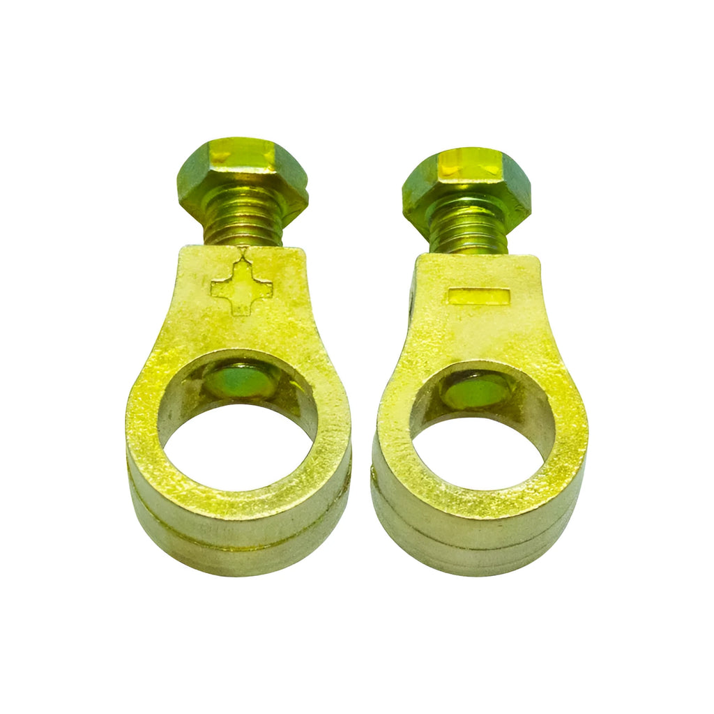 Pure copper automotive battery terminal clamp for electrical connections