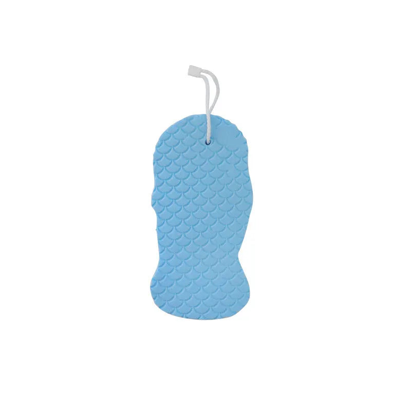 3D fish scale pattern bath sponge in white, grey, pink or light blue