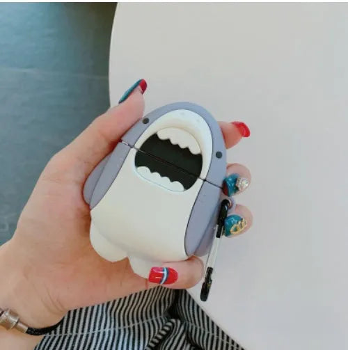 Colourful printed silicone protective case cover for Apple AirPods 1 and 2 wireless headphones.
