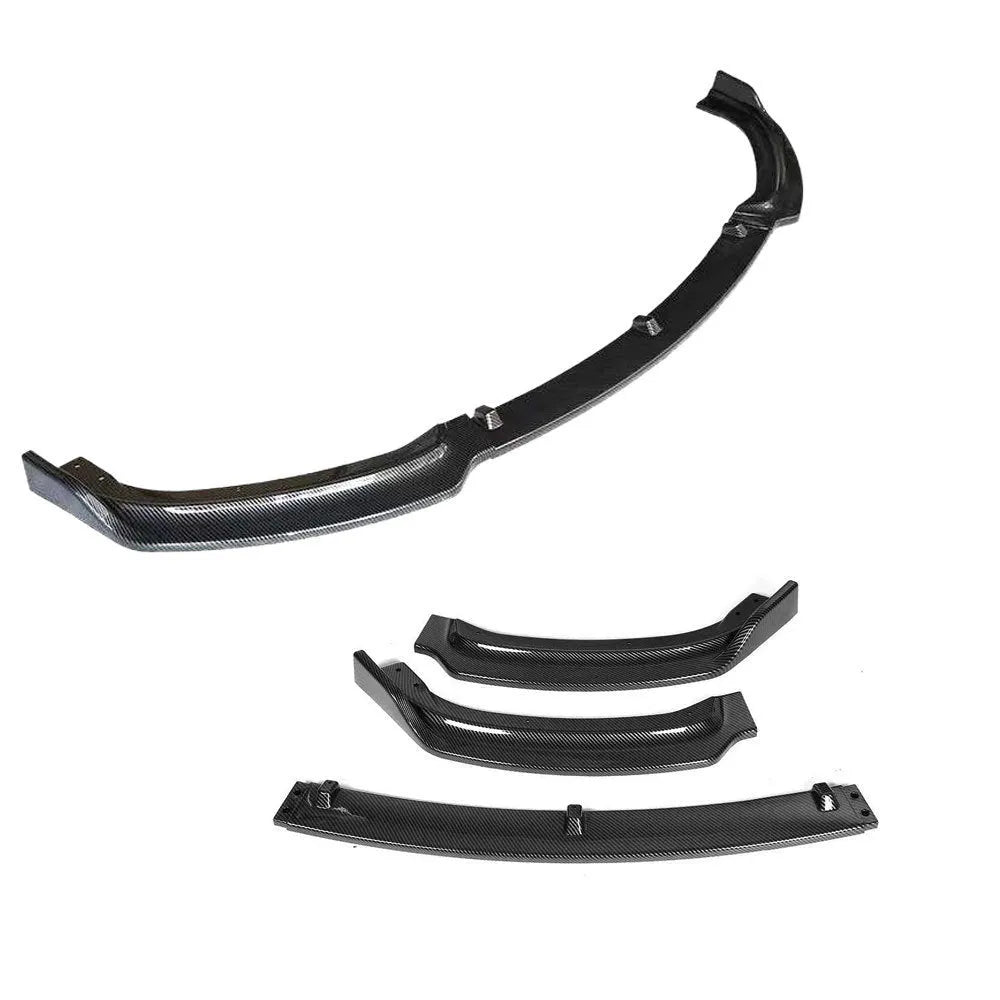 BMW 3 Series F30 F35 front bumper lip spoiler in bright black measuring 96cm long