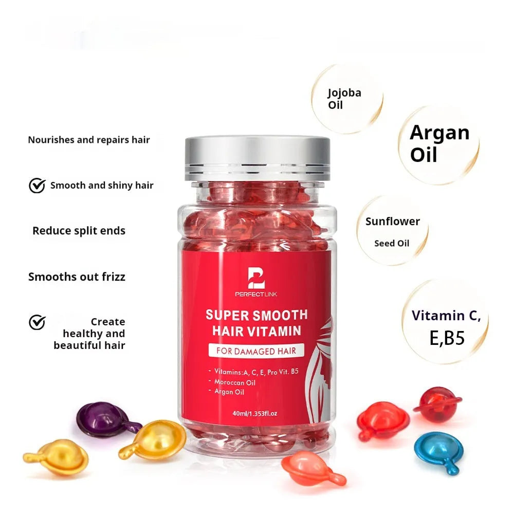 Hair care essential oil in 40ml plastic bottle with vitamin nuts oil formula for frizzy hair