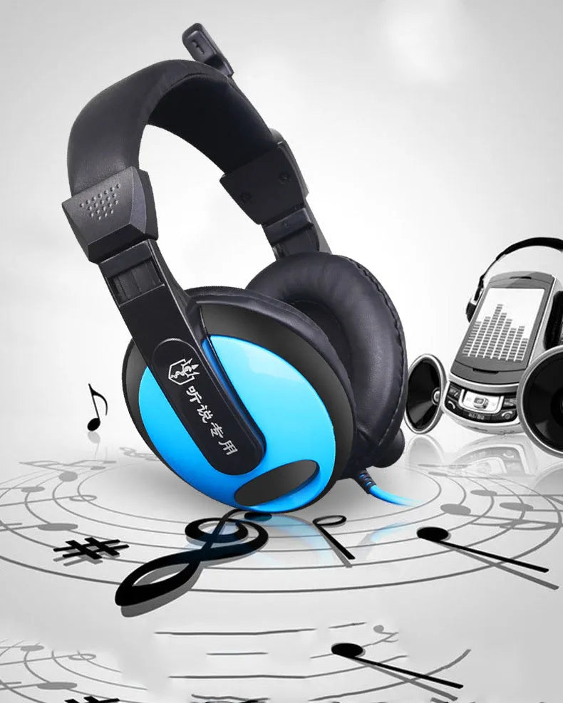 Blue760 wired over-ear gaming headset with microphone boom and 3.5mm plug