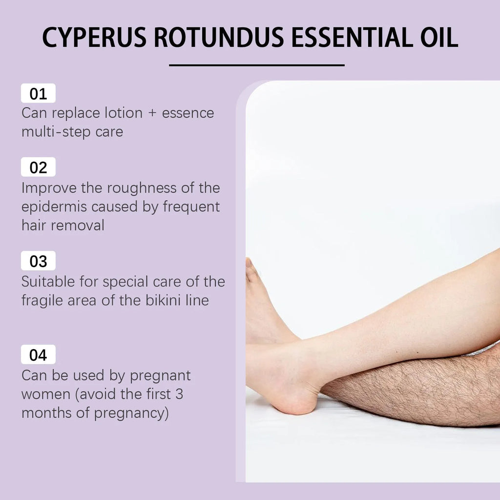 60ml bottle of fragrant hair removal treatment oil with natural botanical extracts