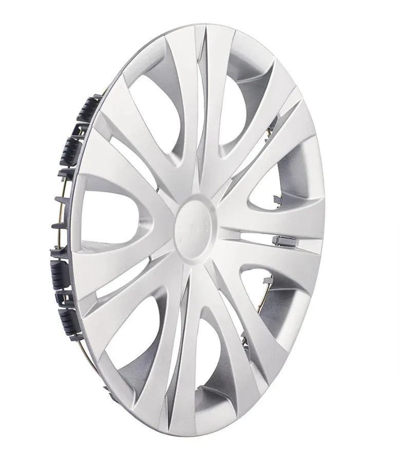 Universal ABS wheel hub cover in monochrome finish