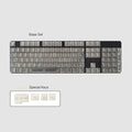 Set of 104 transparent PBT plastic keycaps for mechanical keyboards in various translucent colours
