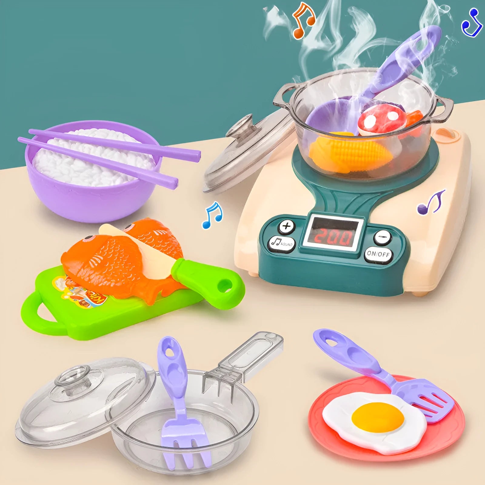 Plastic simulation induction cooker kitchen toy house for infant girls aged 0-3 years