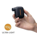 Black AS100 electric bicycle inflator pump with USB cable and waterproof storage bag