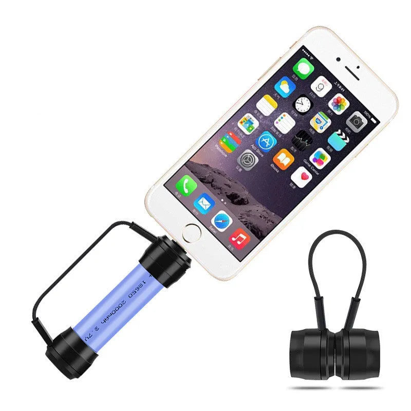 Mini portable keychain emergency charger for mobile phones with keychain loop