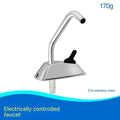 Electronic control RV kitchen faucet with polished stainless steel finish and 9mm plumbing connections
