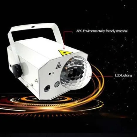 Black or white LED laser magic fan with remote control for stage and party lighting