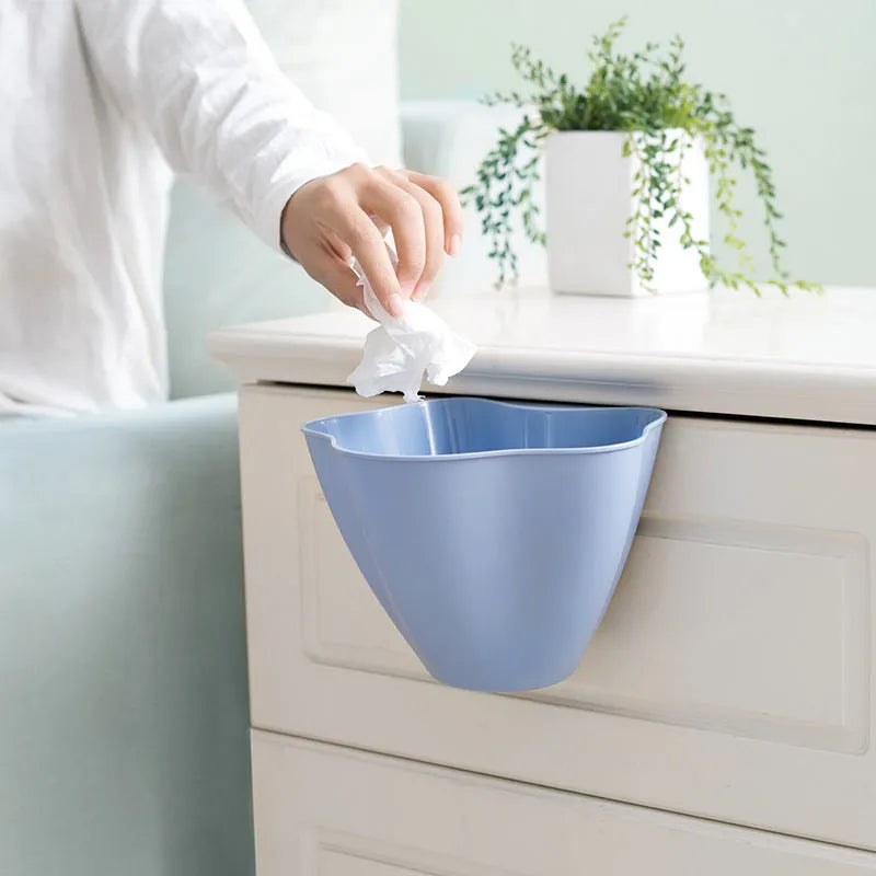 Nordic grey PP plastic cabinet trash can with dimensions 21 by 16 by 14 centimetres.