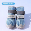Cartoon style dog shoes in Bondi Blue colour with wear-resistant PU construction for summer paw protection