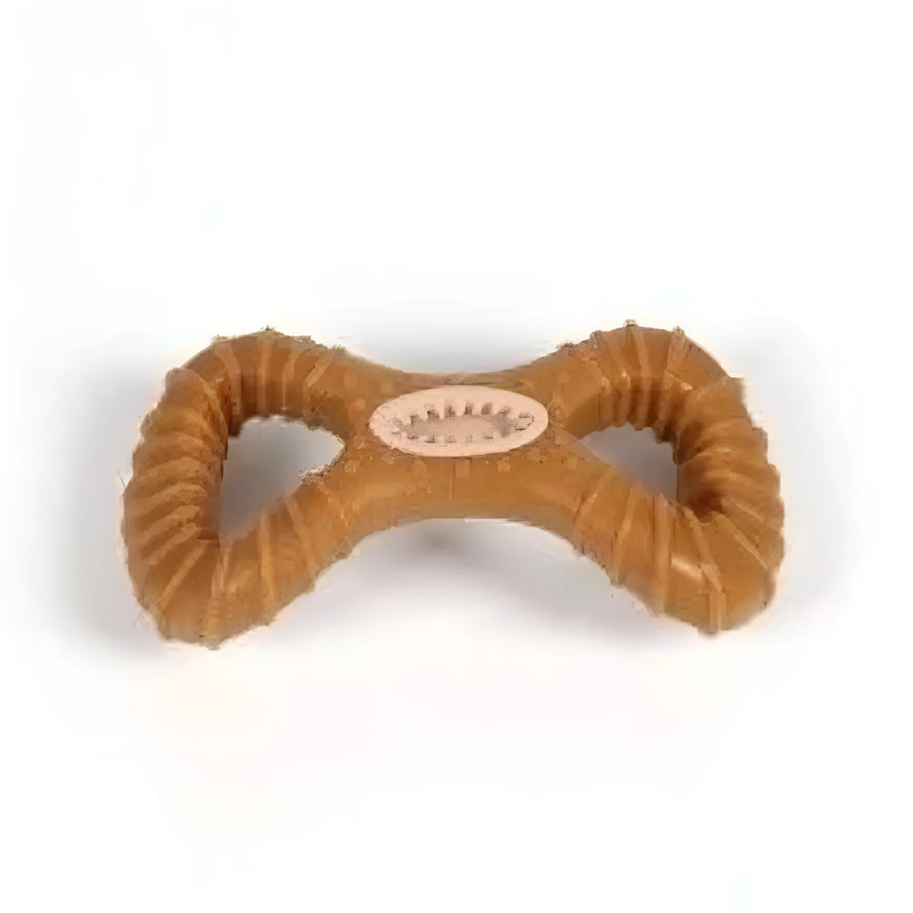 Dog chew toy for teeth cleaning in 8-shape and Y-shape options