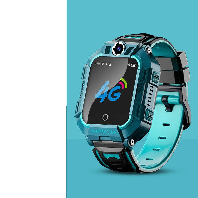 Children's A63 smart phone watch with GPS tracking and 4G connectivity in green colour