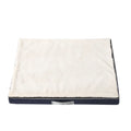 Brown memory foam dog mat with removable Shu cotton velvet cover showing 10cm thickness