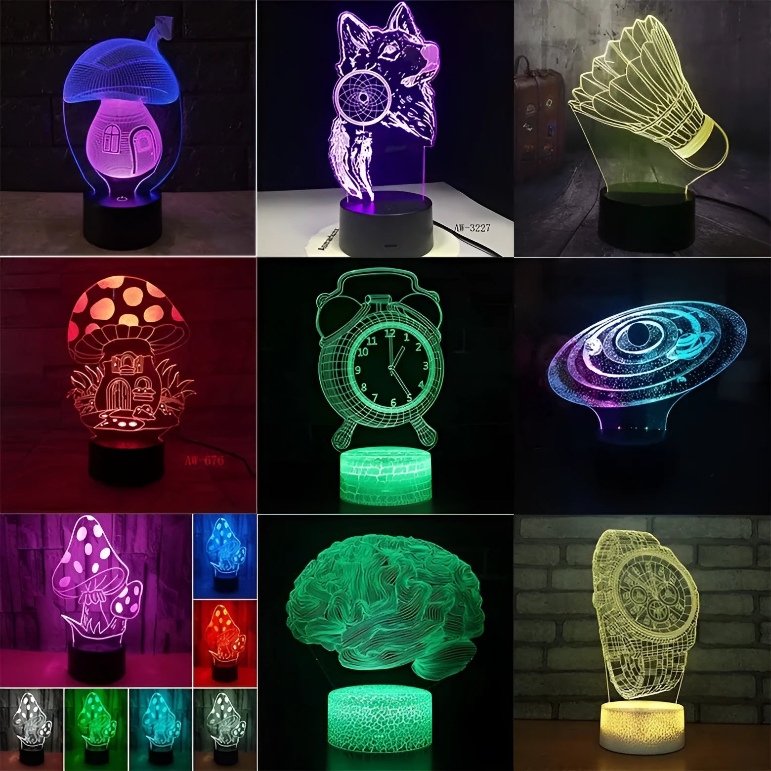 Black remote control LED desk lamp with colourful touch controls and USB cable