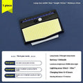 Solar-powered outdoor garden lamp with motion sensor in ABS housing for pathway lighting