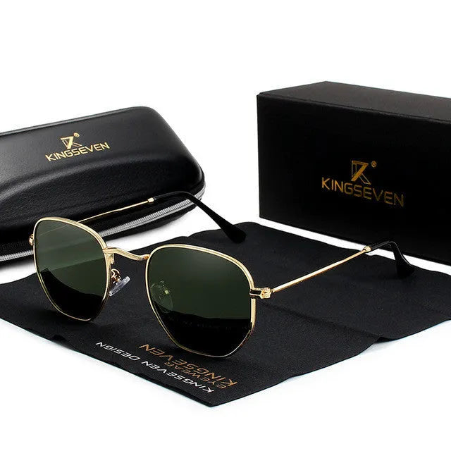 Classic round-frame retro sunglasses for men in various colour options including black, silver mirror, and gold.