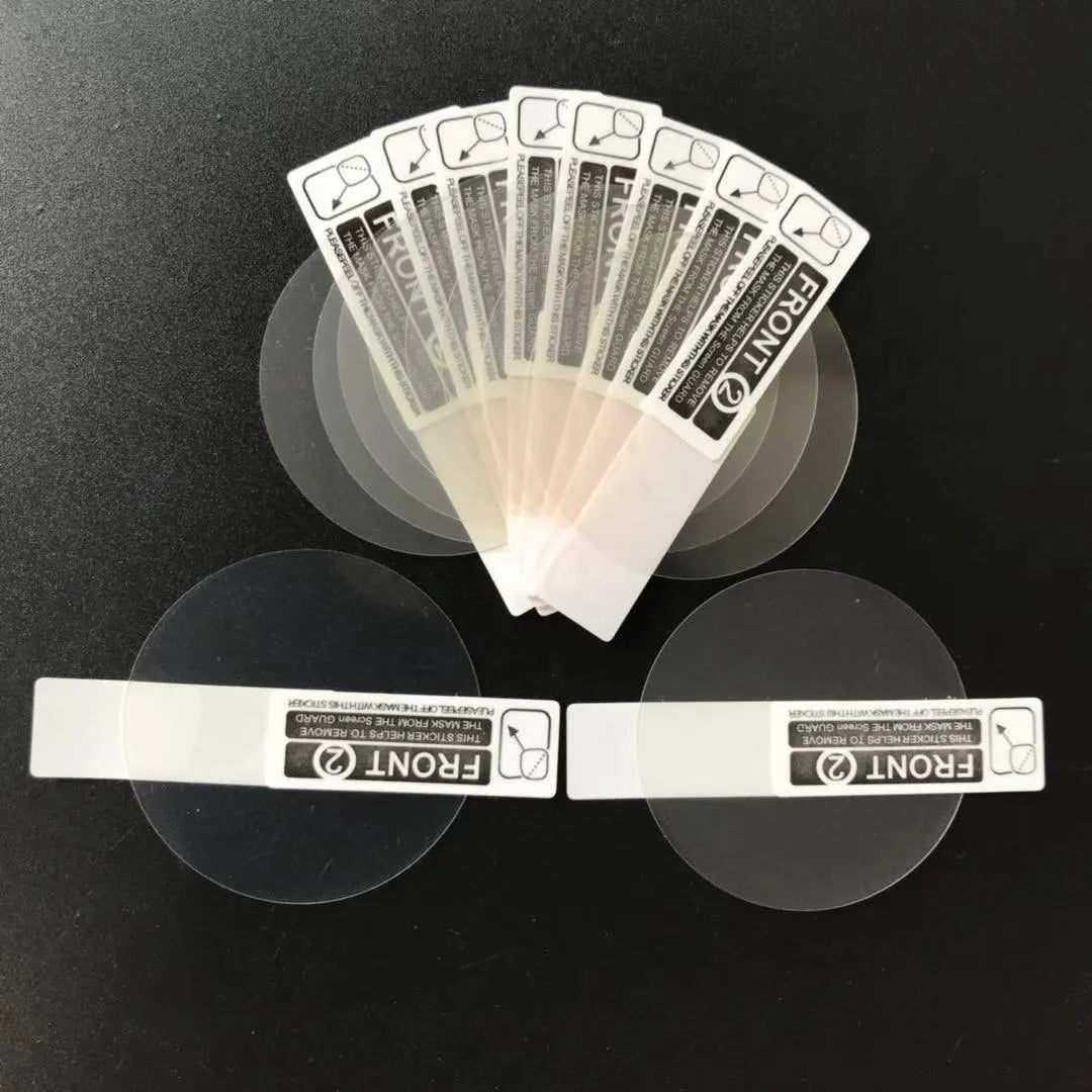 Three transparent matte tempered glass screen protector films for Ticwatch 2 smartwatch.