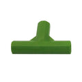 Two white PP plastic garden stake connector clips showing 3-way and 4-way joints for 11mm poles.
