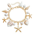 Women's alloy waist chain and matching bracelet with star charms for beach fashion