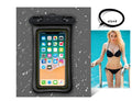 Double airbag mobile phone waterproof bag with rope lanyard in orange colour