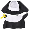 Black polyester nun Halloween costume for cats and dogs with free-size fit