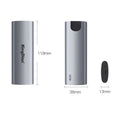Grey mobile SSD portable hard drive with USB 3.0 interface for direct phone connection