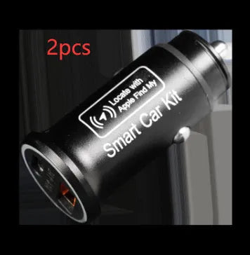 Black ABS plastic GPS car charger locator for 12V socket vehicle tracking.