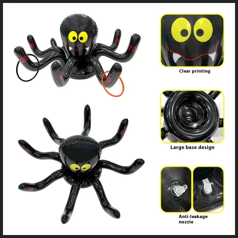 Ghost Festival inflatable octopus ferrule throwing toy in multiple colour variations