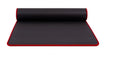 Female universal sports yoga mat in black, 10mm thick NBR foam, 183x61cm, with tied rope net bag