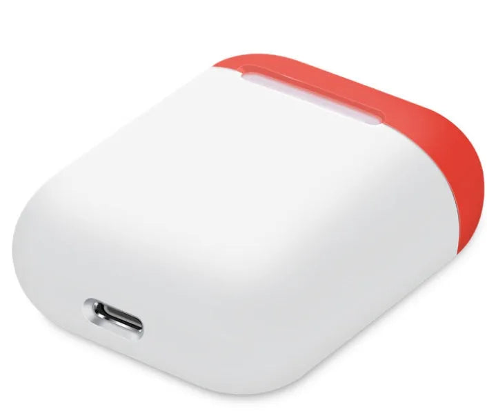 Silicone protective case for Apple AirPods charging box in split design with multiple colour options