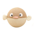 15cm cube puffer leakage food feeder pet toy made from sisal hemp strips
