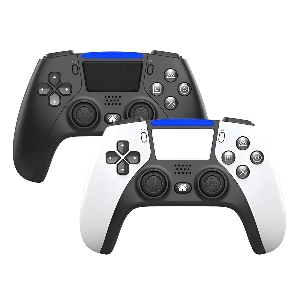 Bluetooth wireless gamepad ABS material 16x12.3x6.8 cm black white for PS4 Android PC