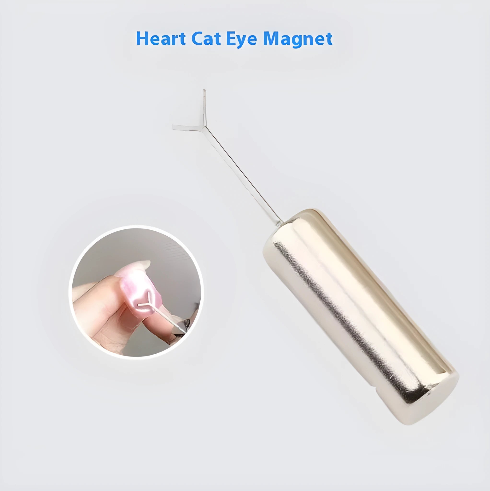 Metal manicure magnet and Y-shaped bracket for cat eye nail gel art.