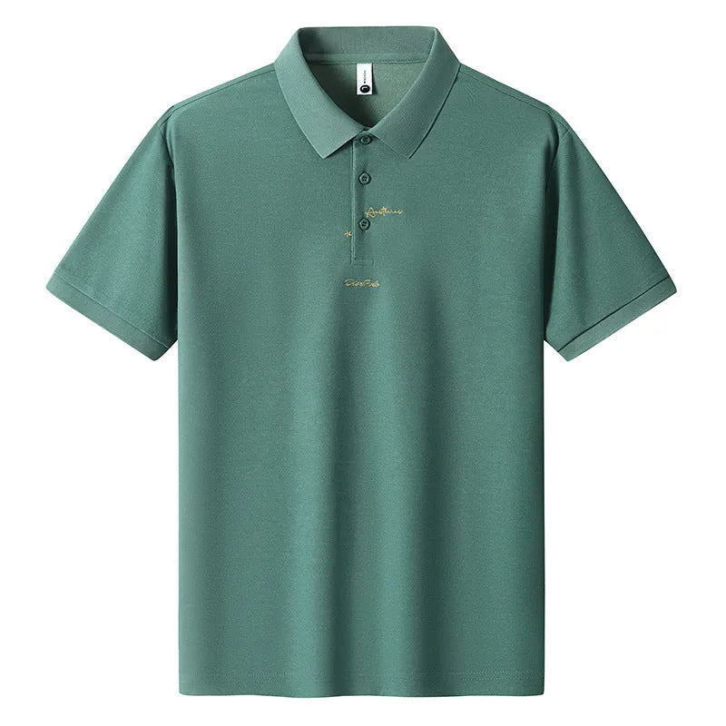 Men's loose fit cotton casual T-shirt shown in multiple colours including black, green, and white.