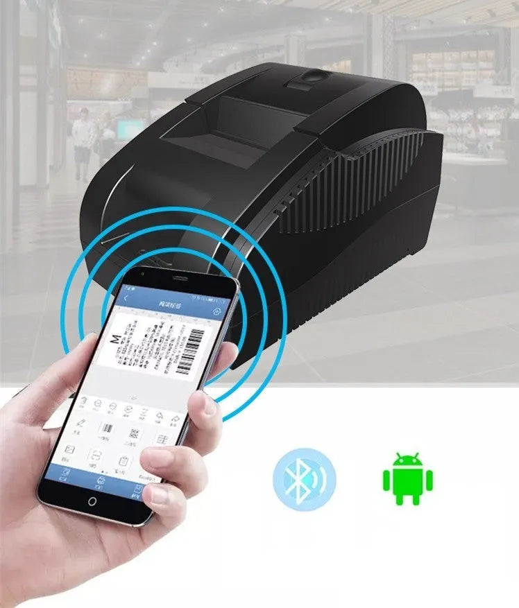 Bluetooth thermal takeaway printer with USB interface and 58mm paper roll