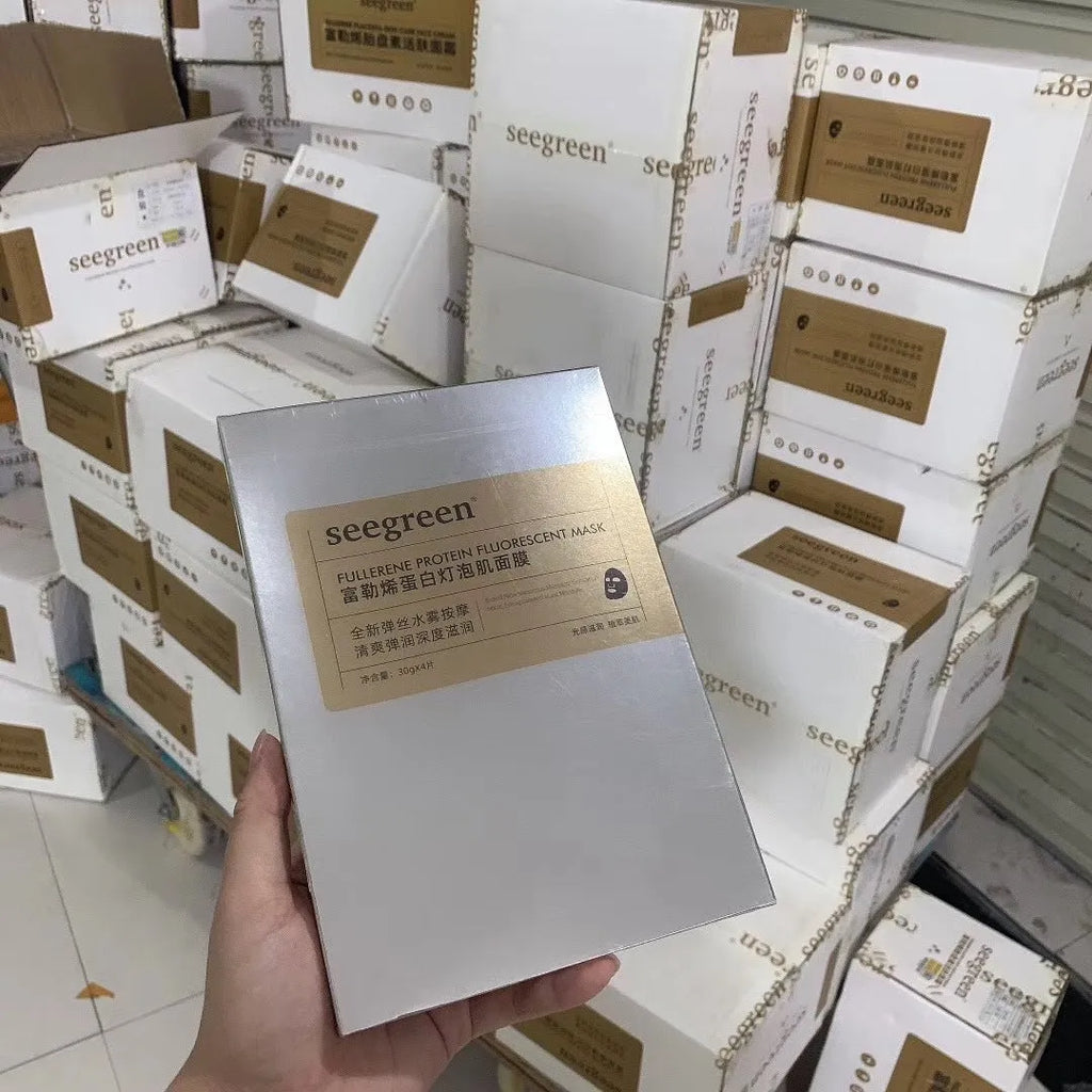 Box of 4 hydrating lifting firming brushed face film masks suitable for all skin types